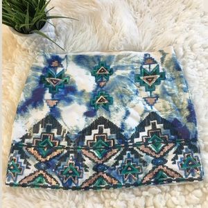 Express Sequin Mini Skirt Sz S